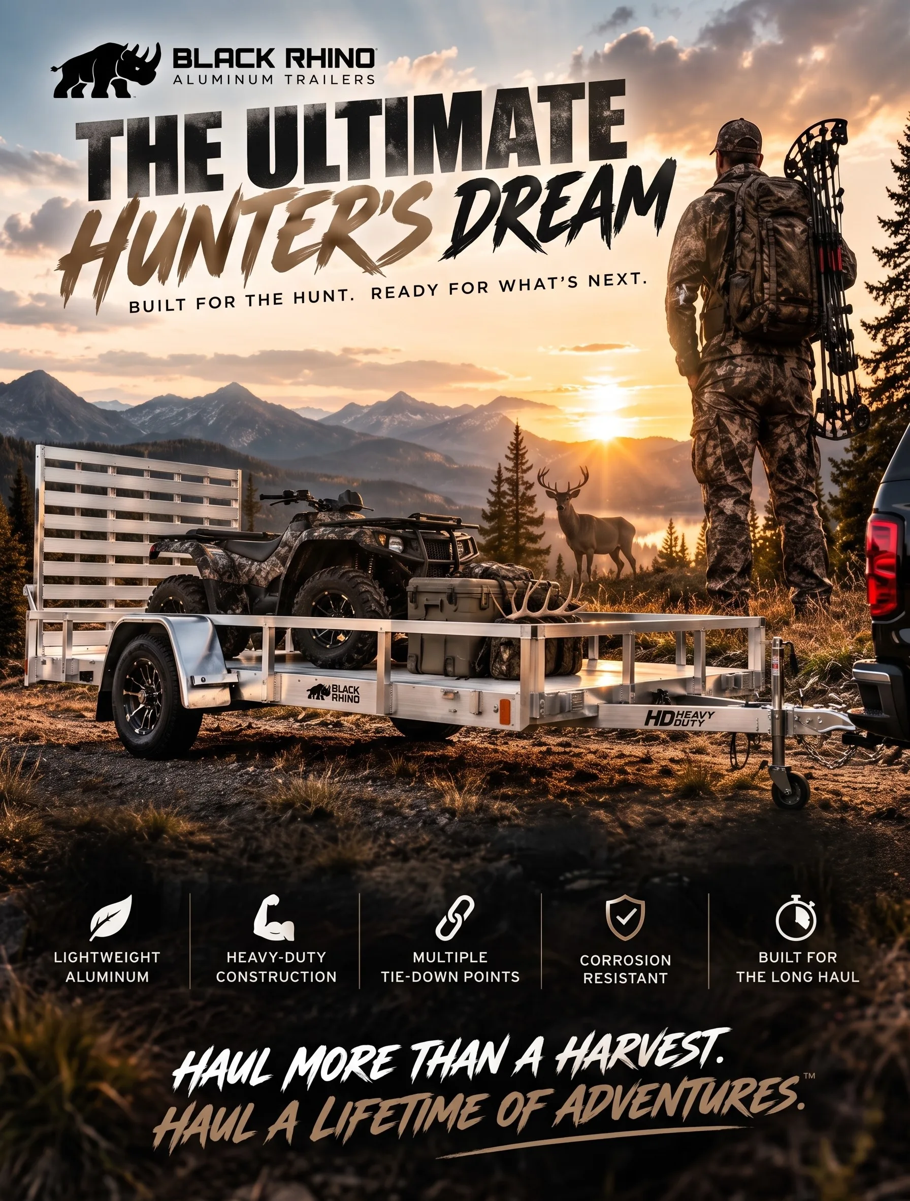 Black Rhinos Premium alternative as a hunting trailer